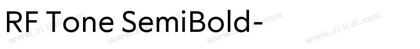 RF Tone SemiBold字体转换